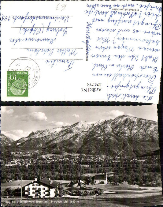 424778,Bad Reichenhall Totale von Nonn m. Predigtstuhl Bergkulisse