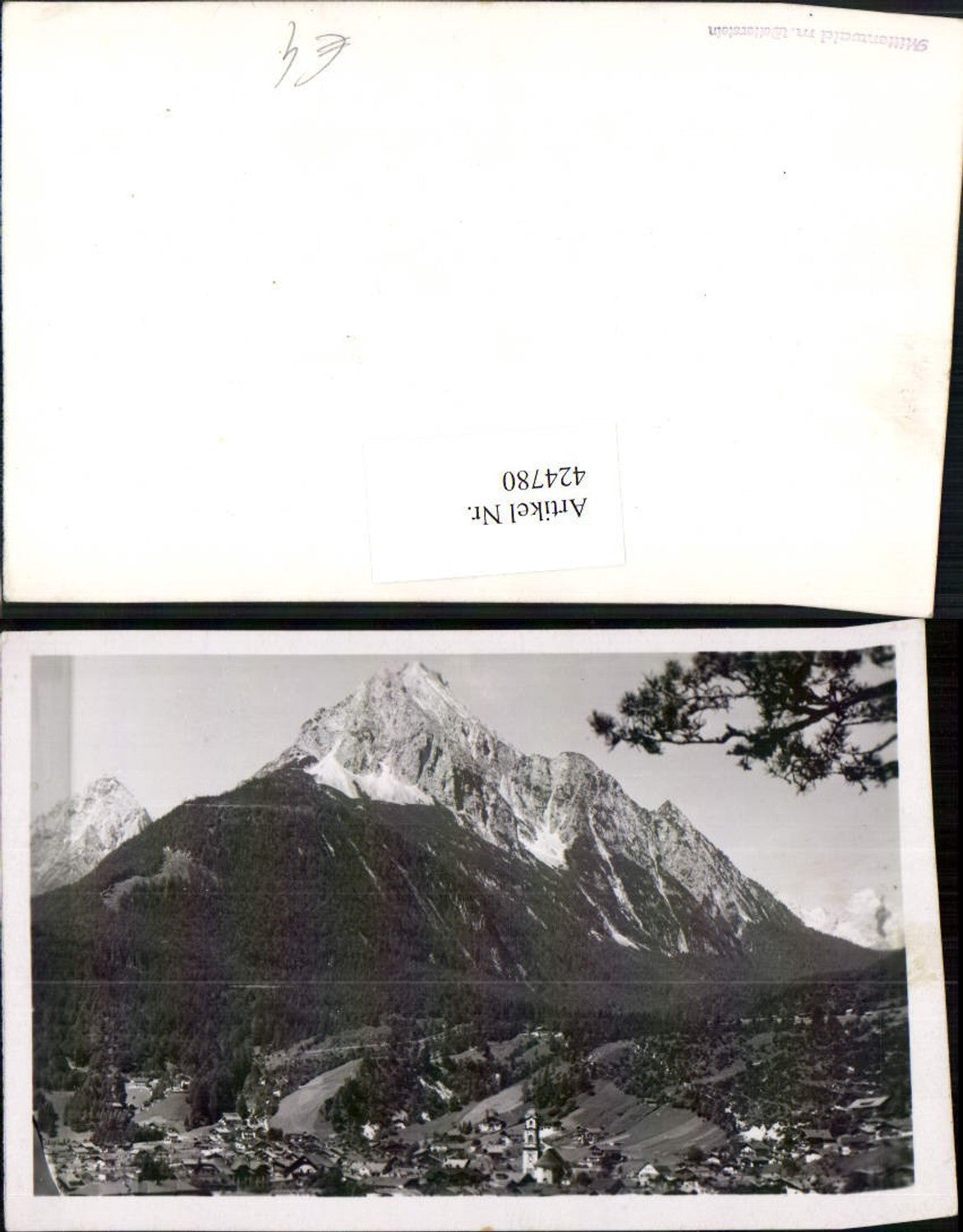 424780,Mittenwald Totale m. Wetterstein Bergkulisse