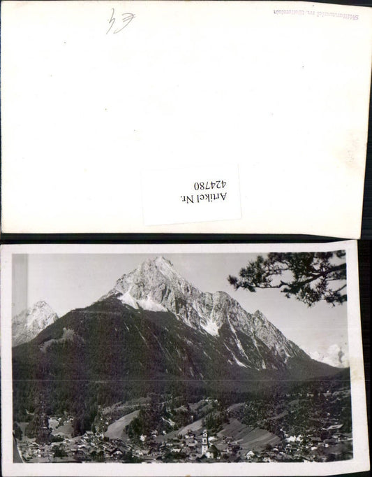 424780,Mittenwald Totale m. Wetterstein Bergkulisse