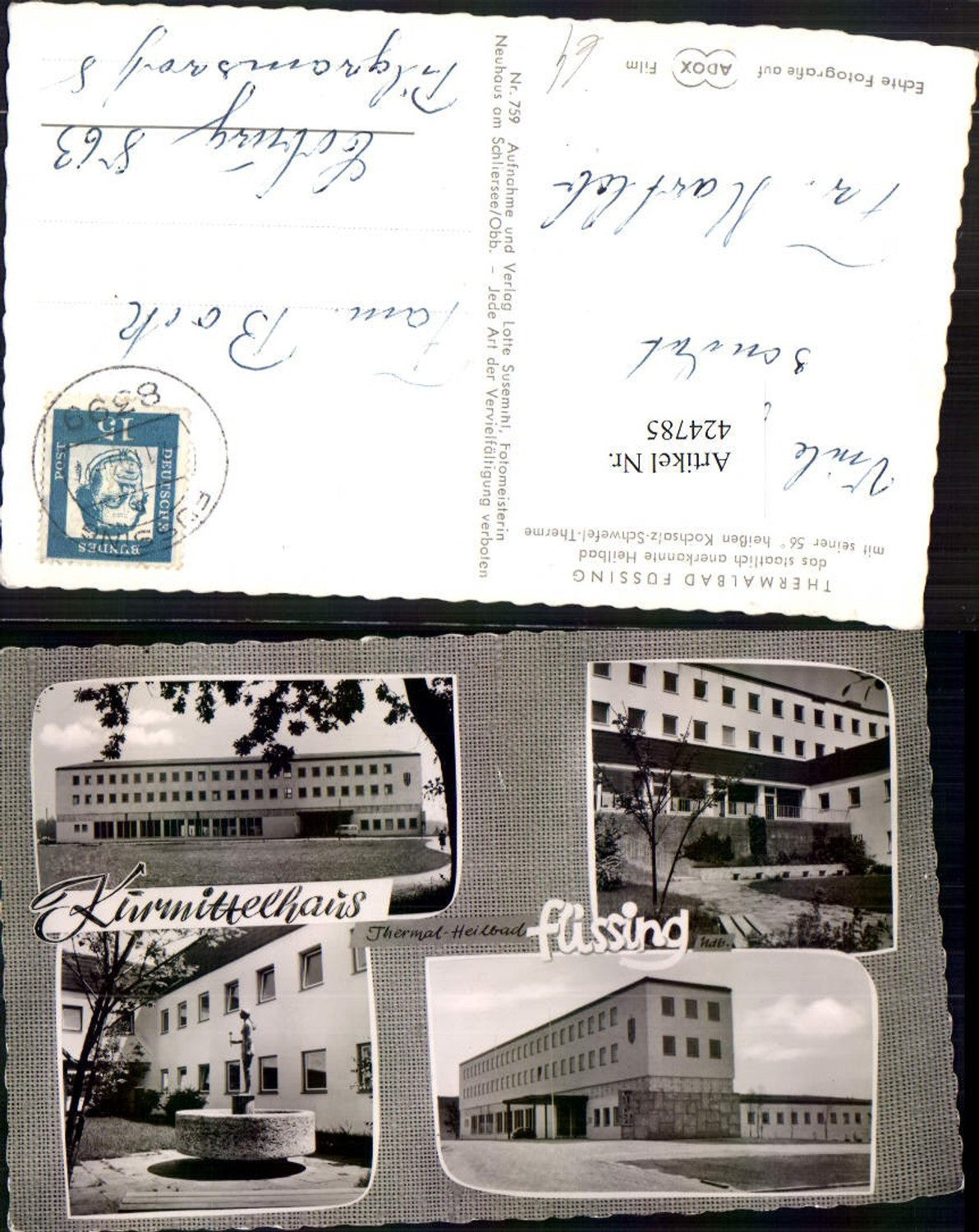 424785,Bad Füssing Kurmittelhaus Brunnen Mehrbildkarte