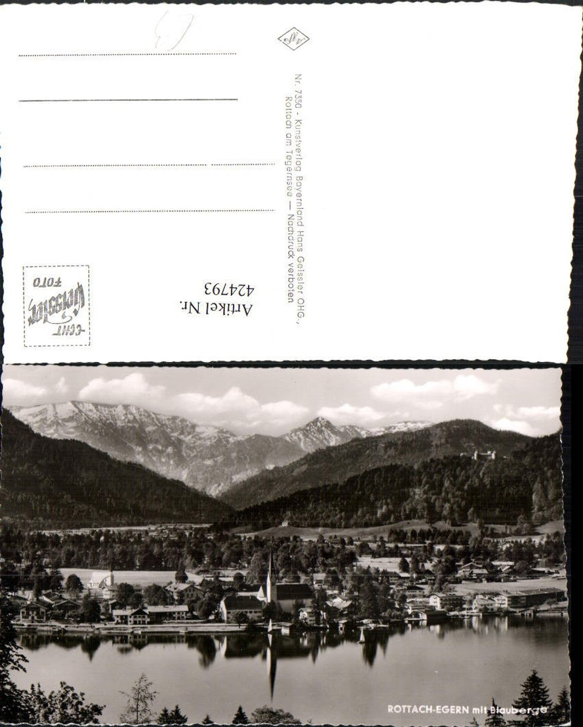 424793,Rottach-Egern am Tegernsee Totale m. Blauberge Bergkulisse