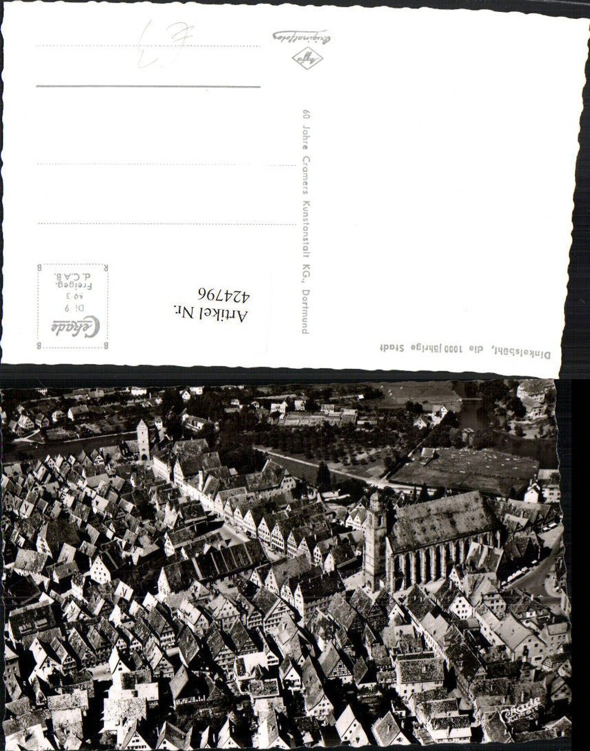 424796,Dinkelsbühl Totale Fliegeraufnahme