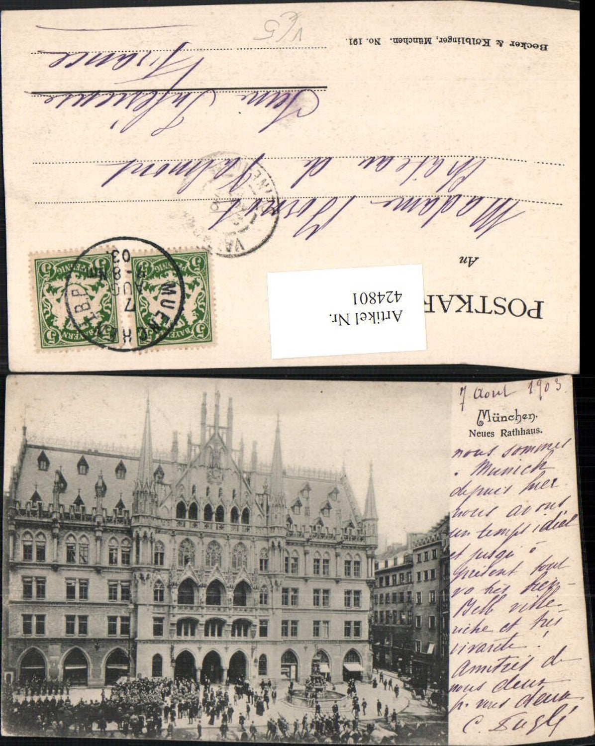 424801,München Rathaus Gebäude pub Becker & Kölblinger 191