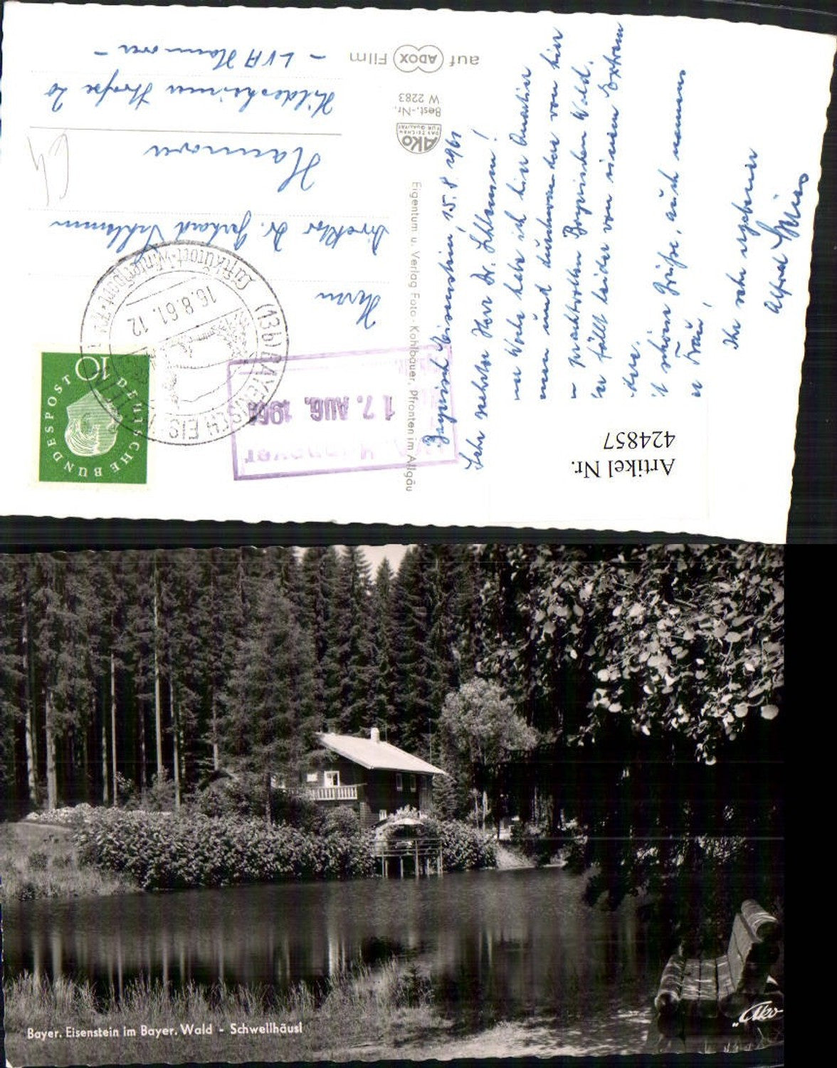 424857, Bayerisch Eisenstein Schwellhäusl Teich See