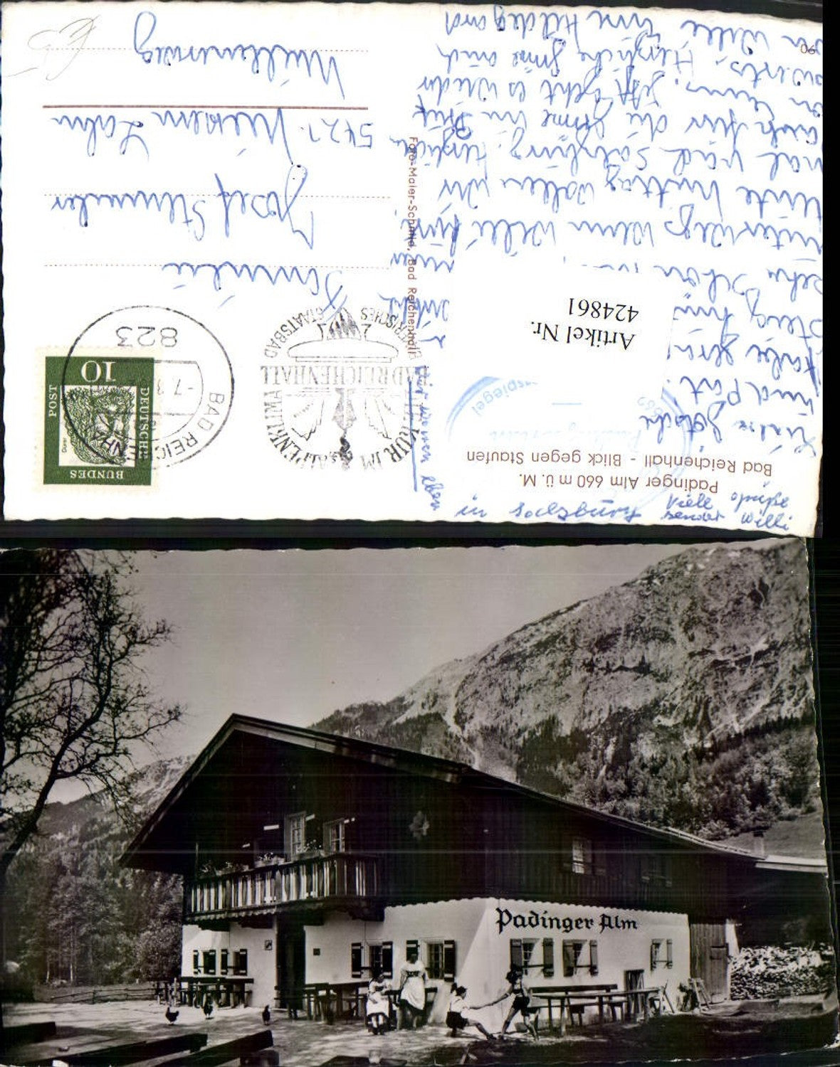 424861,Bad Reichenhall Padinger Alm Almhütte geg. Staufen