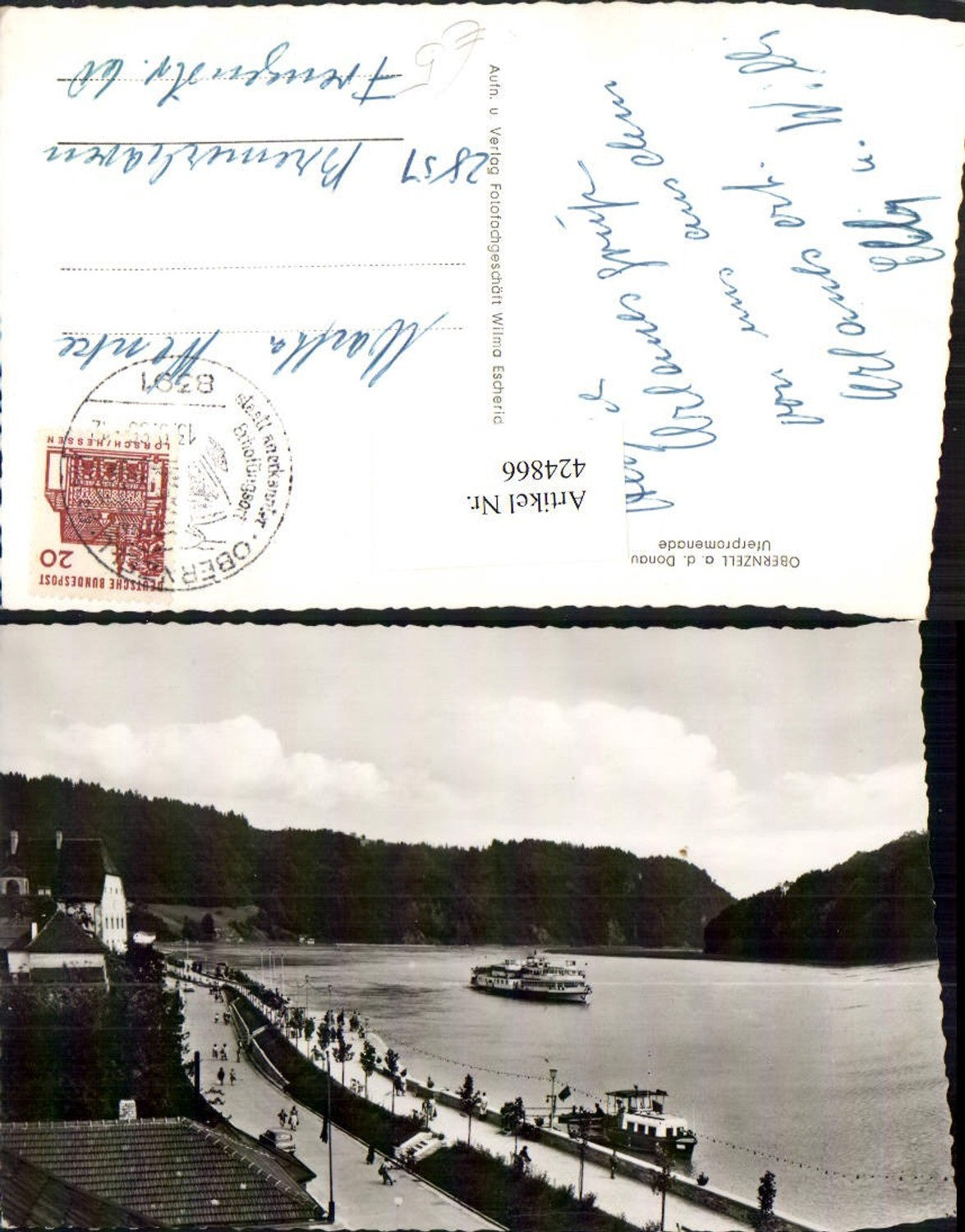 424866,Obernzell an d. Donau Uferpromenade Boot
