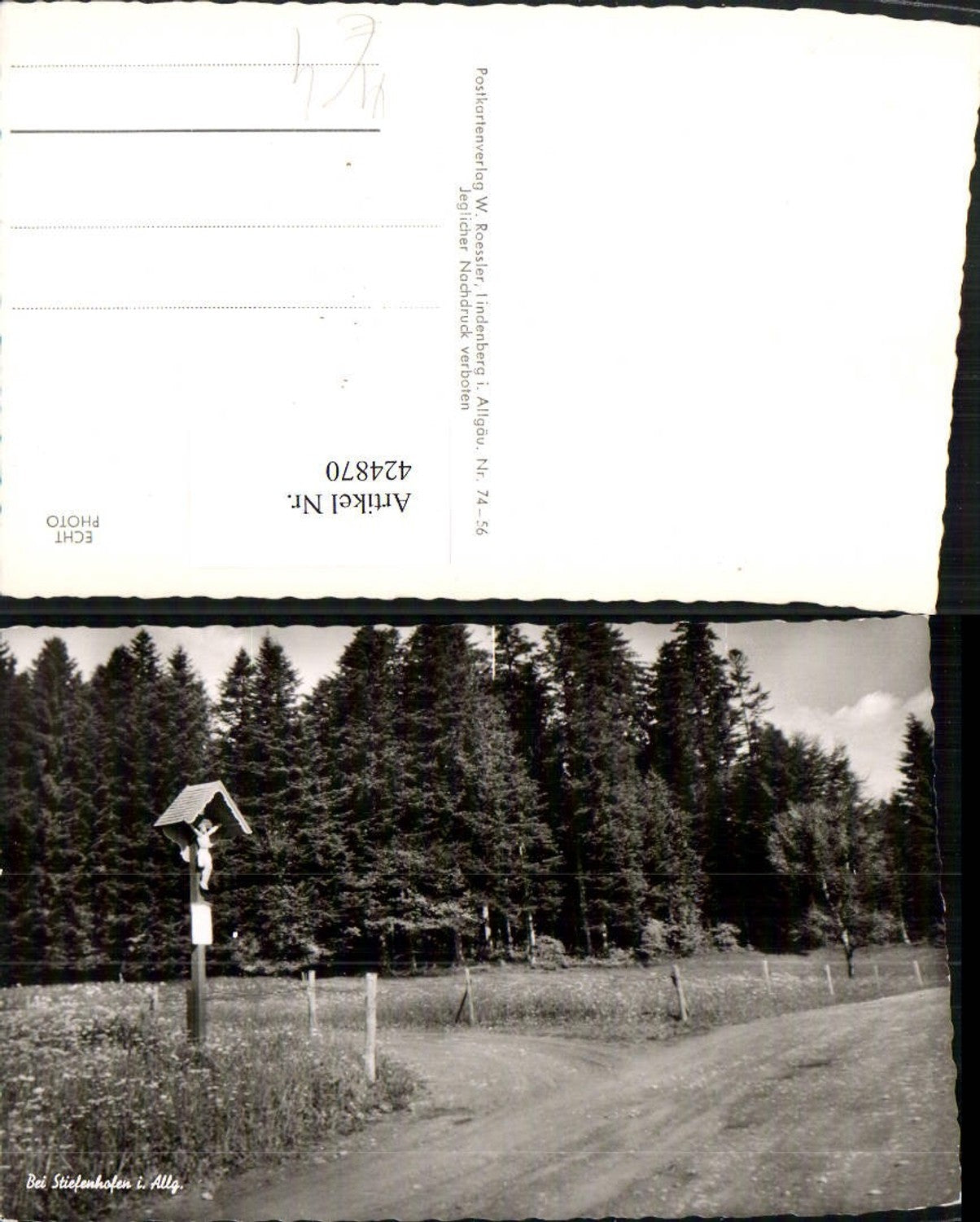 424870,Bad Stiefenhofen im Allgäu Wegkreuz Straße