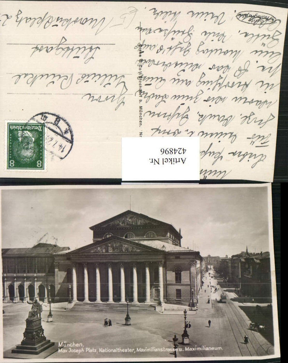 424896,München Max Joseph-Platz Nationaltheater Gebäude