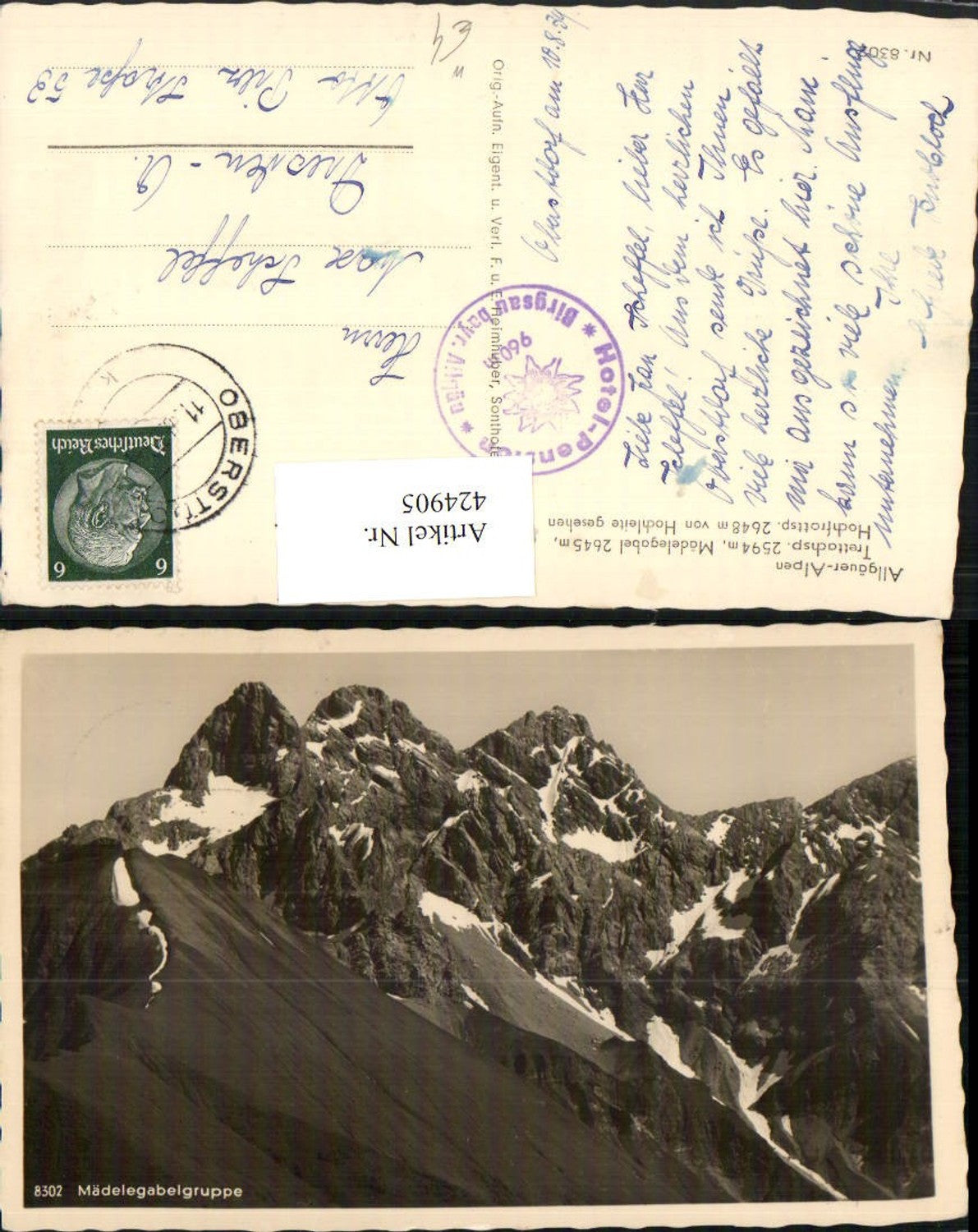 424905,Mädelegabelgruppe b. Oberstdorf im Allgäu Bergkulisse