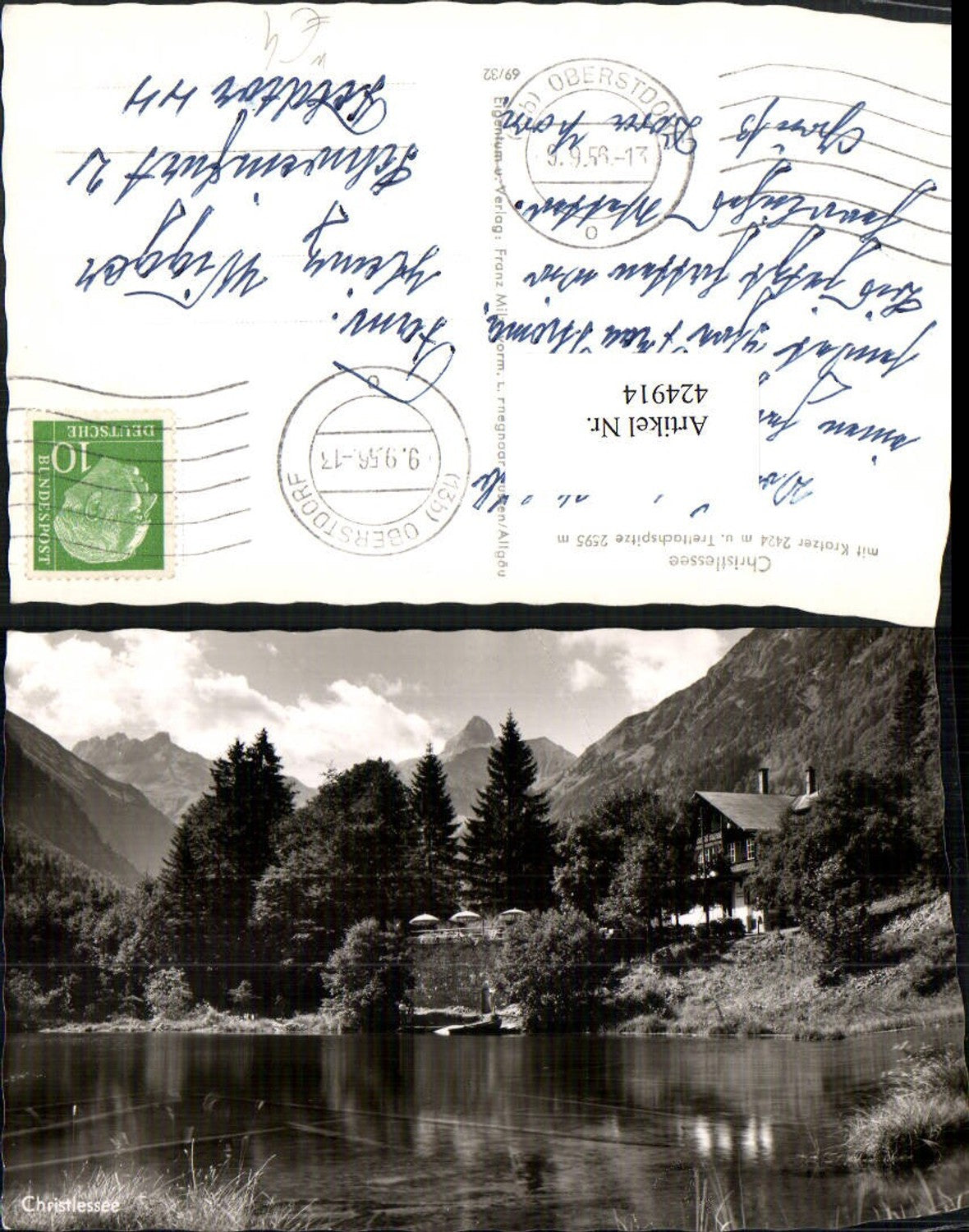 424914,Christlessee See b. Oberstdorf m. Kratzer Bergkulisse