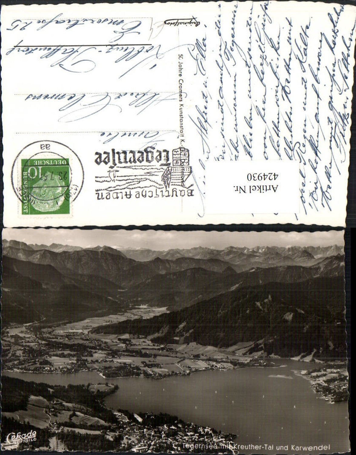 424930,Tegernsee Totale m. Kreuther-Tal u. Karwendel Bergkulisse