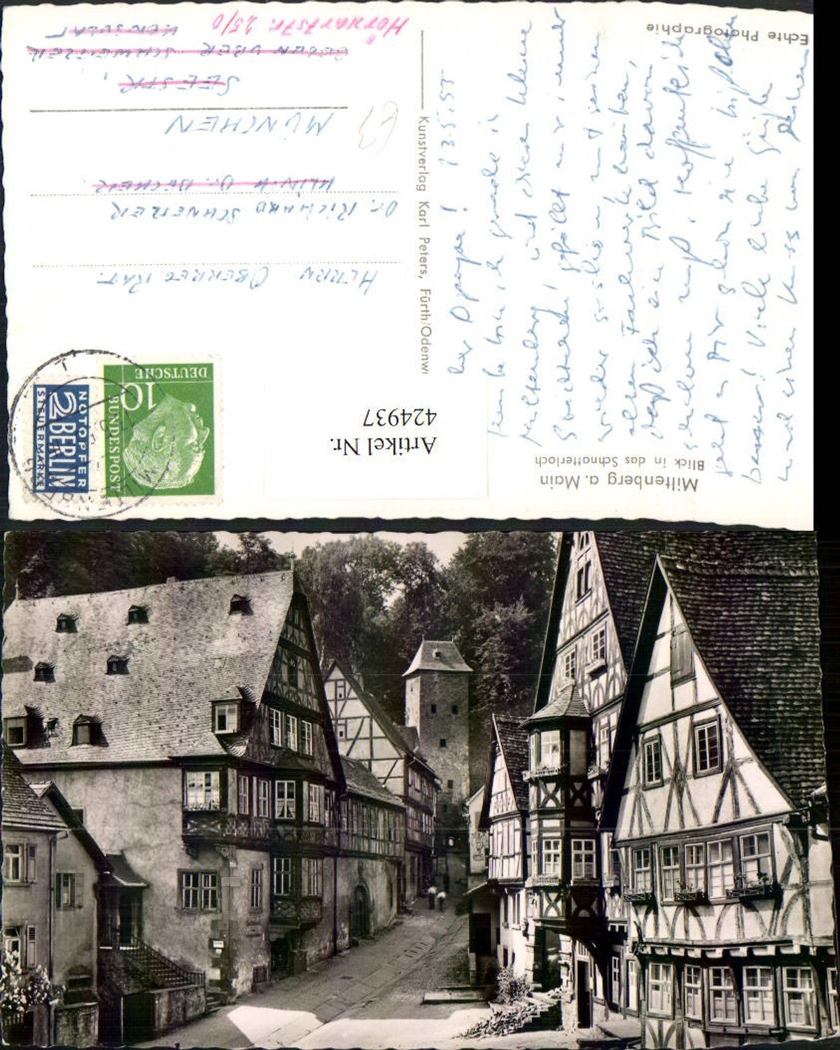 424937,Miltenberg am Main Blick in das Schnatterloch Erker