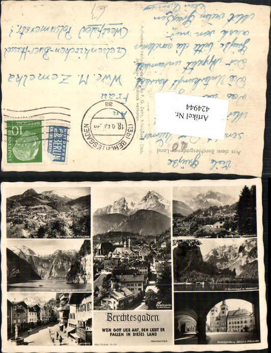 424944,Berchtesgaden Totale Schloss Königssee St. Bartholomä Mehrbildkarte