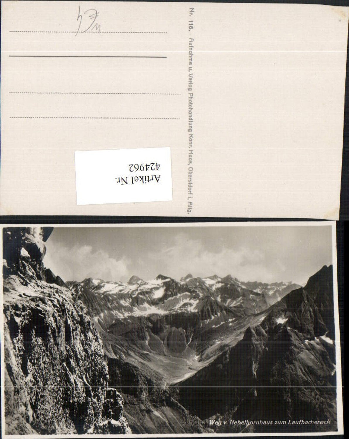 424962,Weg vom Nebelhornhaus b. Oberstdorf zum Laufbachereck Bergkulisse