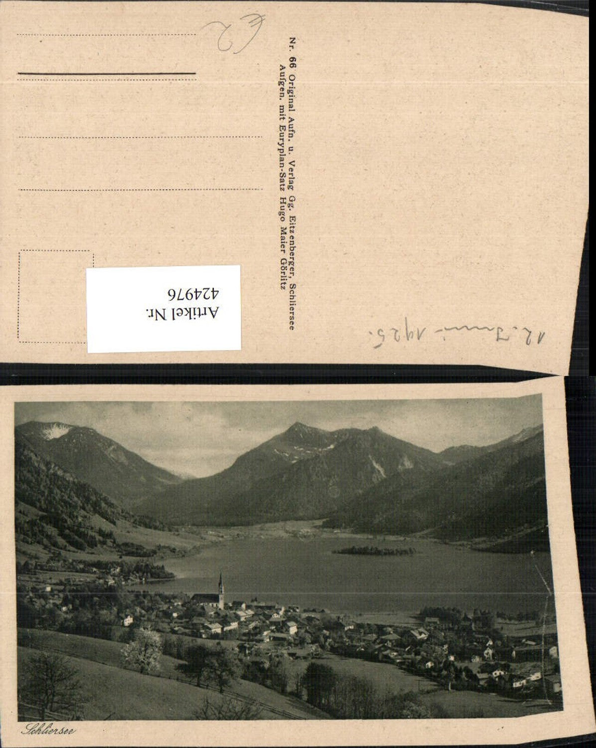 424976,Schliersee Totale See Bergkulisse
