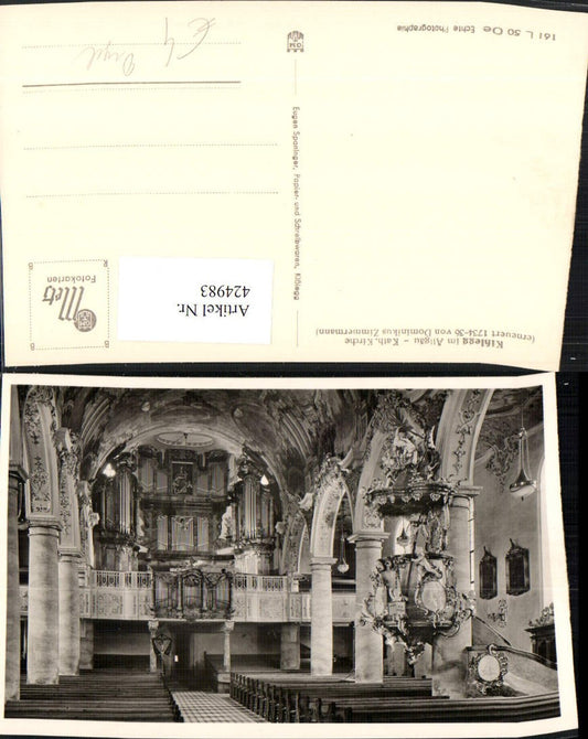 424983, Kisslegg in the Allgäu Church Interior view Organ Pulpit