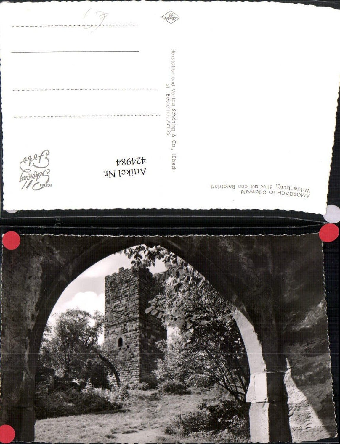 424984,Amorbach im Odenwald Wildenburg Burg Bergfried