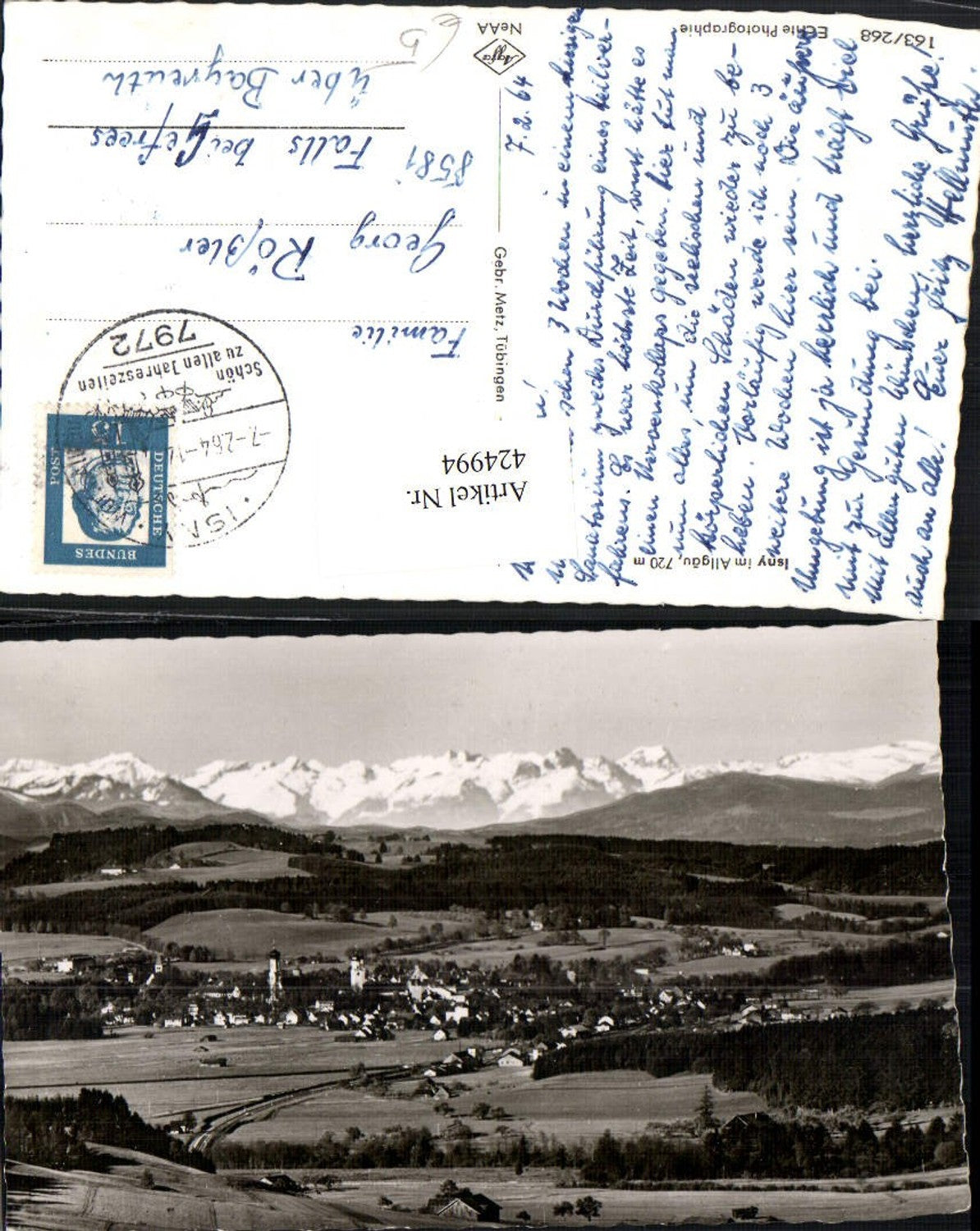 424994,Isny im Allgäu Totale Bergkulisse
