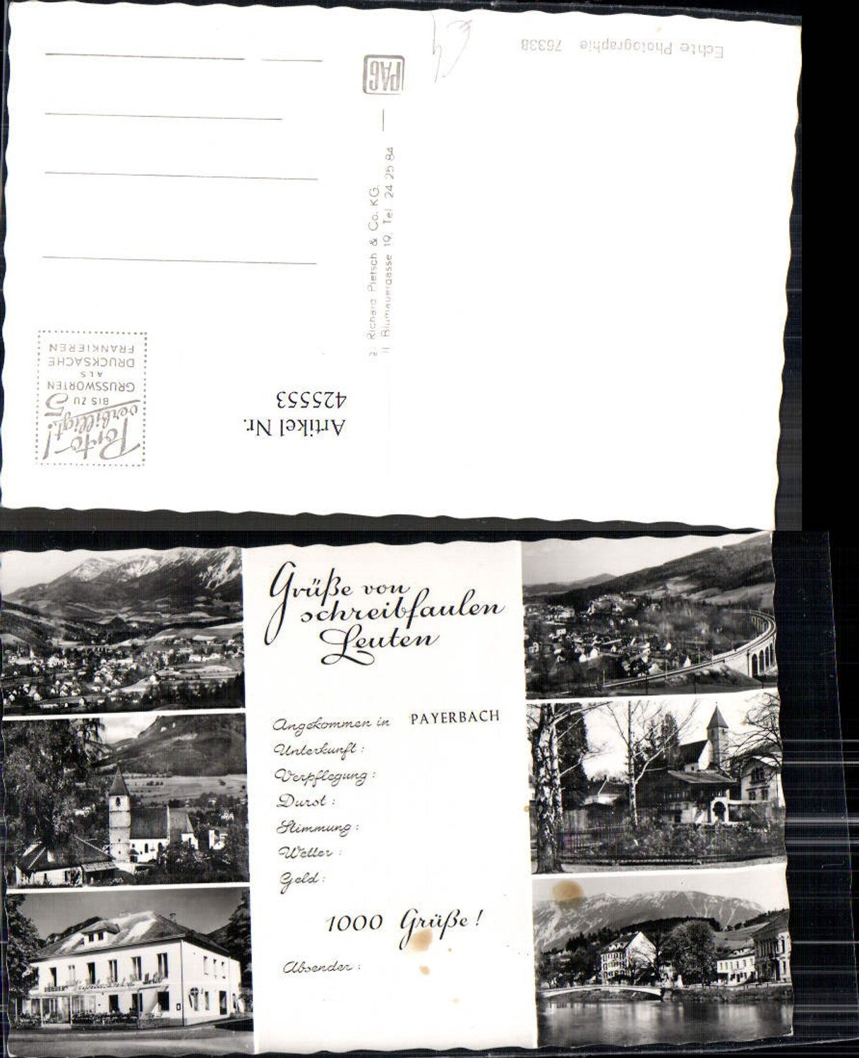 Alte Ansichtskarte – Old Postcard