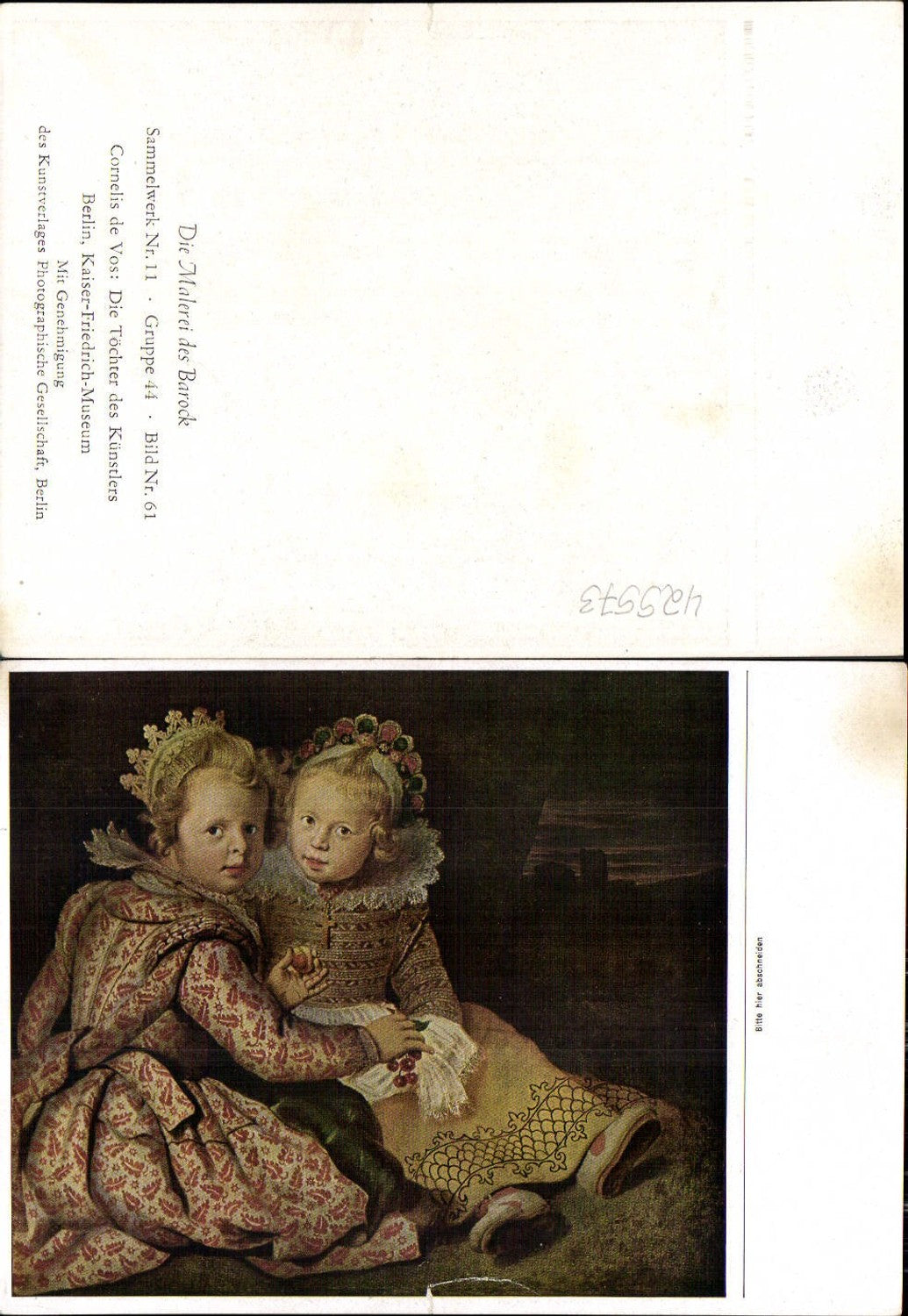 425573,Künstler Ak Cornelis de Vos Die Töchter d. Künstlers Barock