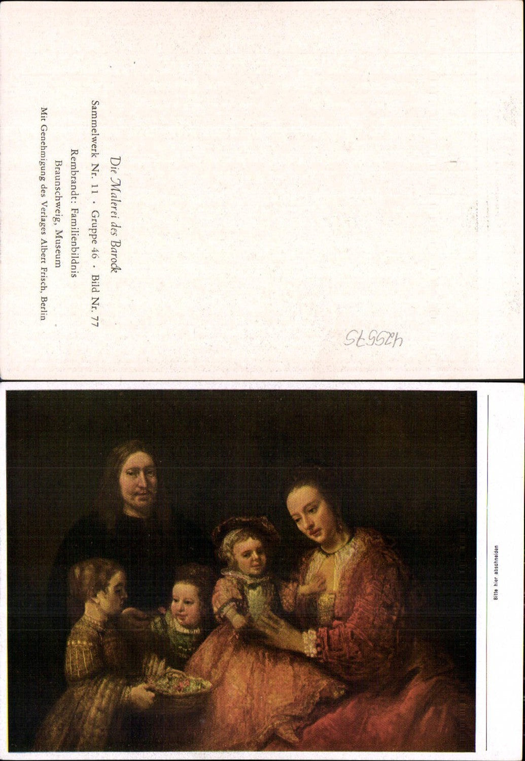 425575,Künstler Ak Rembrandt Familienbildnis Barock