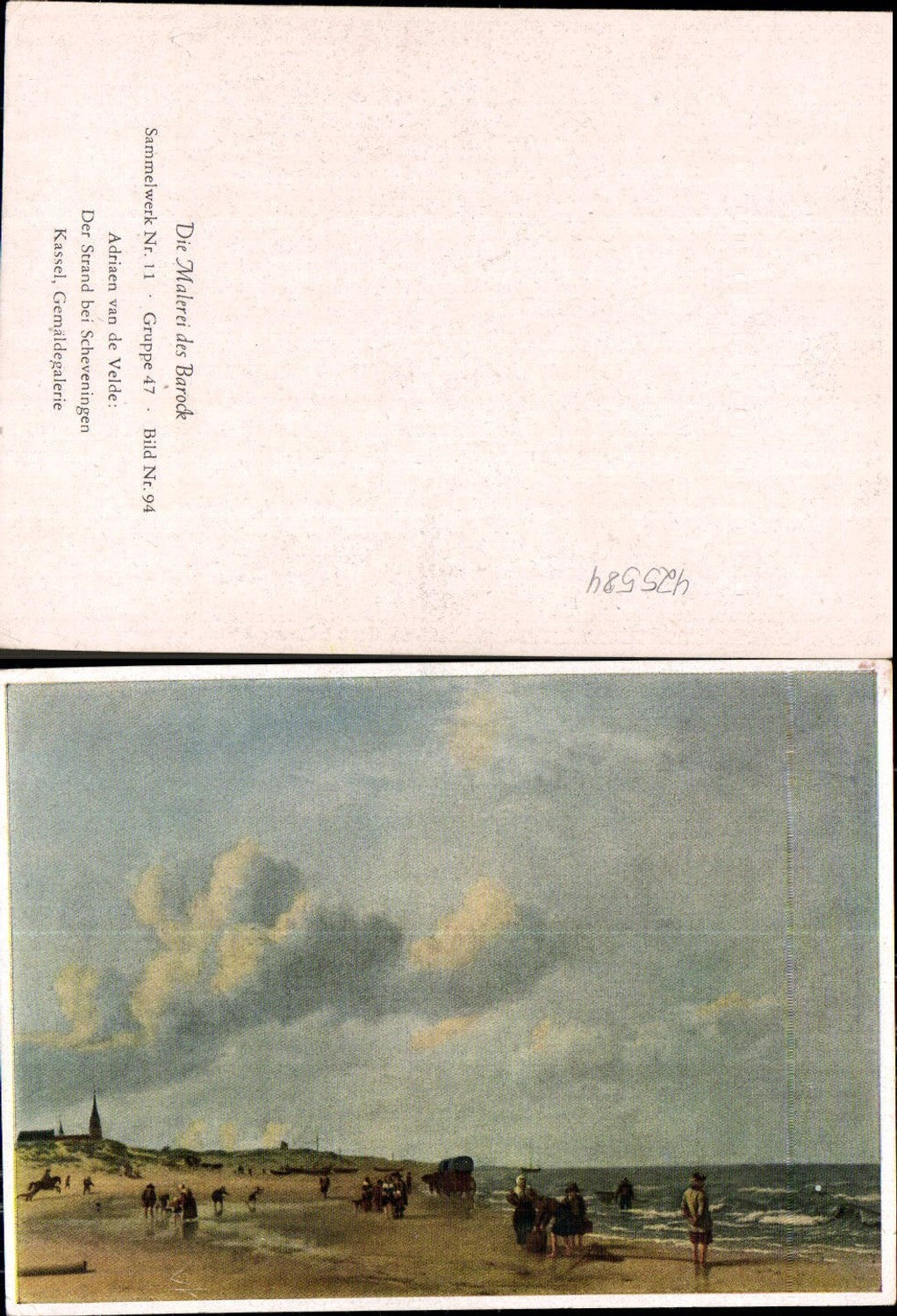 425584,Künstler Ak Adriaen van de Velde Der Strand b. Scheveningen Barock