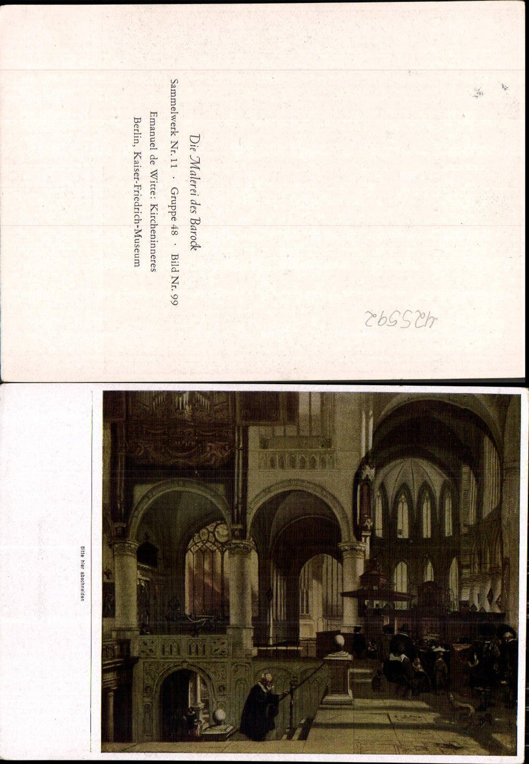 425592,Künstler Ak Emanuel de Witte Kircheninneres Religion Barock