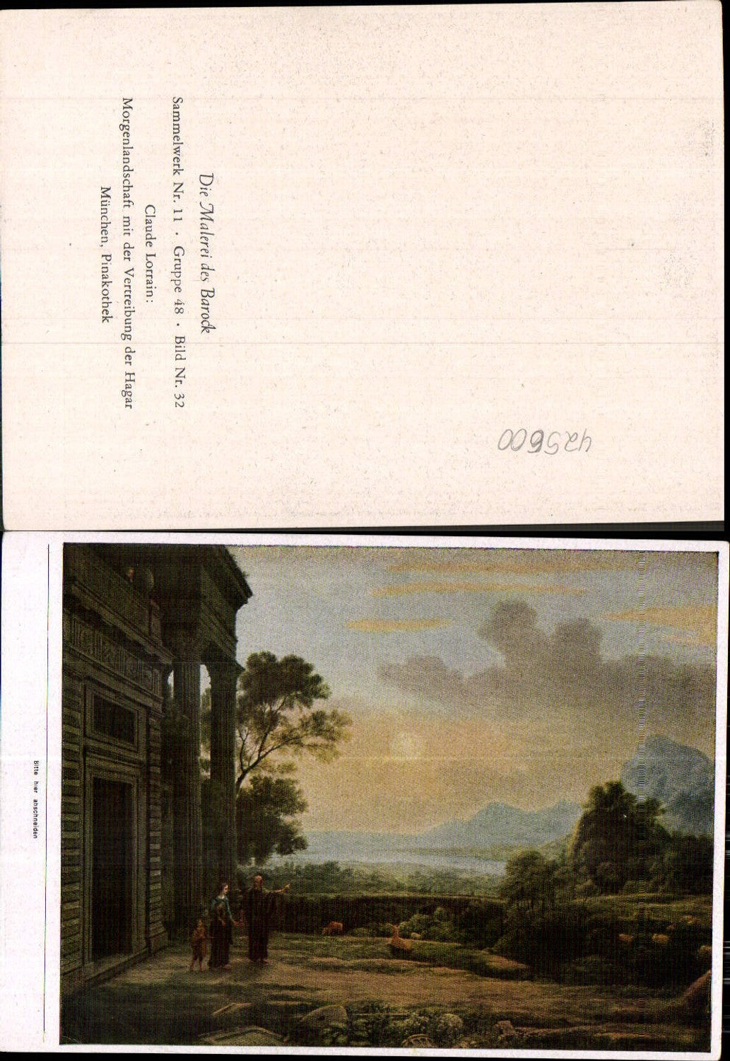 425600,Künstler Ak Claude Lorrain Morgenlandschaft m. d. Vertreibung d. Hagar Barock