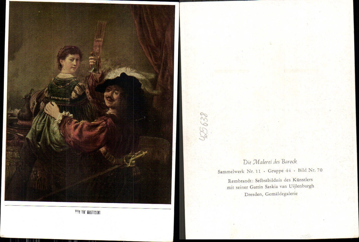 425638,Künstler Ak Rembrandt Selbstbildnis d. Künstlers Barock