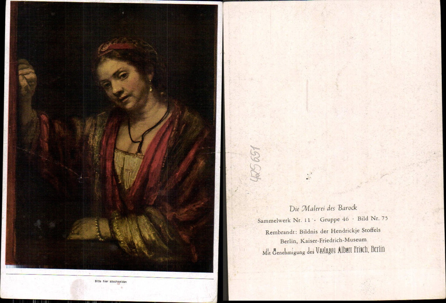 425651,Künstler Ak Rembrandt Bildnis der Hendrickje Stoffels Barock