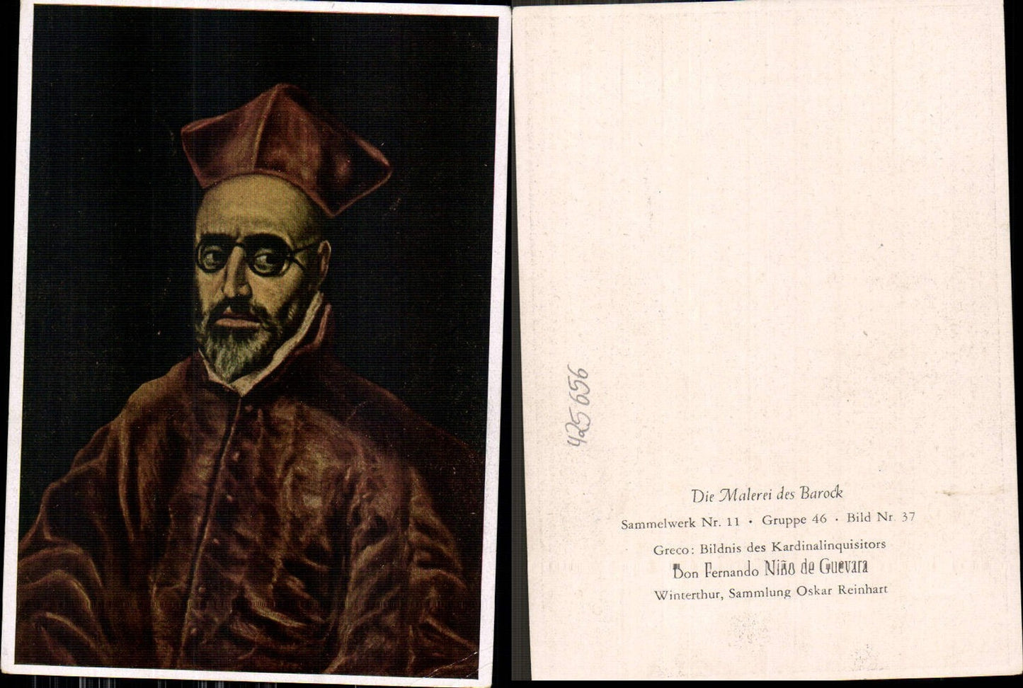 425656,Künstler Ak Greco Bildnis d. Kardinalinquisitors Don Fernando Nino de Guevara Barock