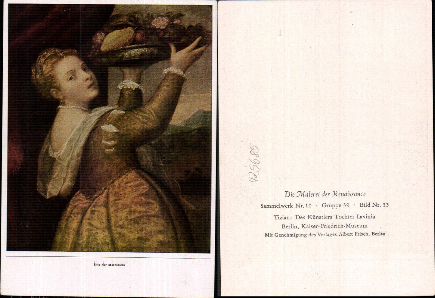 425685,Künstler Ak Tizian Des Künstlers Tochter Lavinia Renaissance
