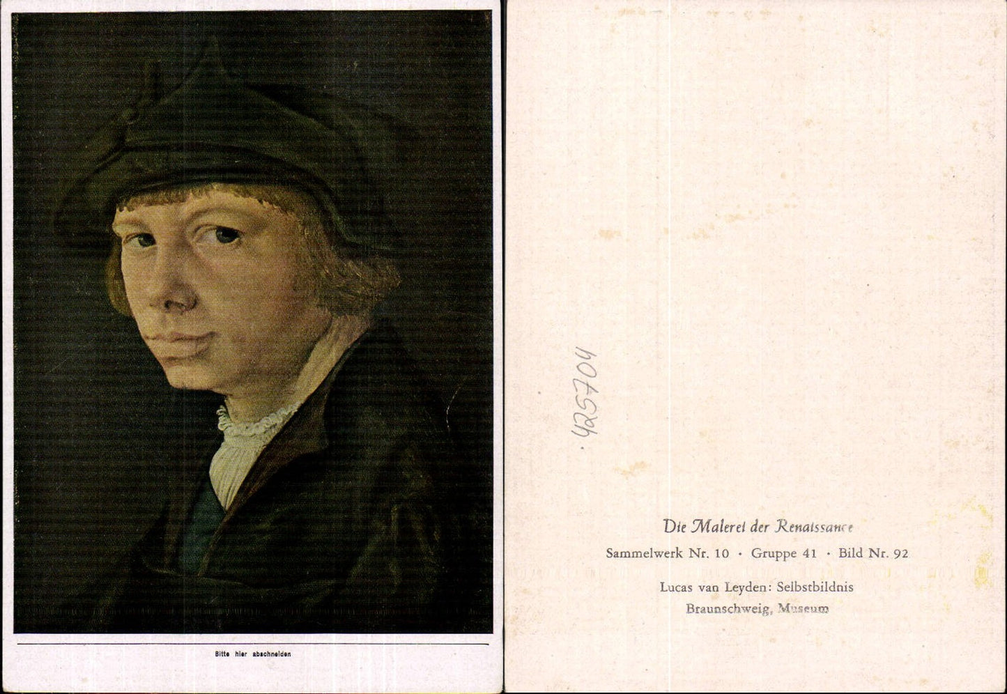 425704,Künstler Ak Lucas van Leyden Selbstbildnis Renaissance
