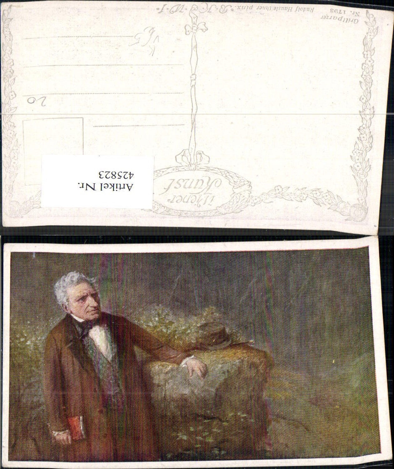 425823,Künstler Ak Rudolf Hausleithner Grillparzer Kunst Wissenschaft pub B.K.W.I. 1793