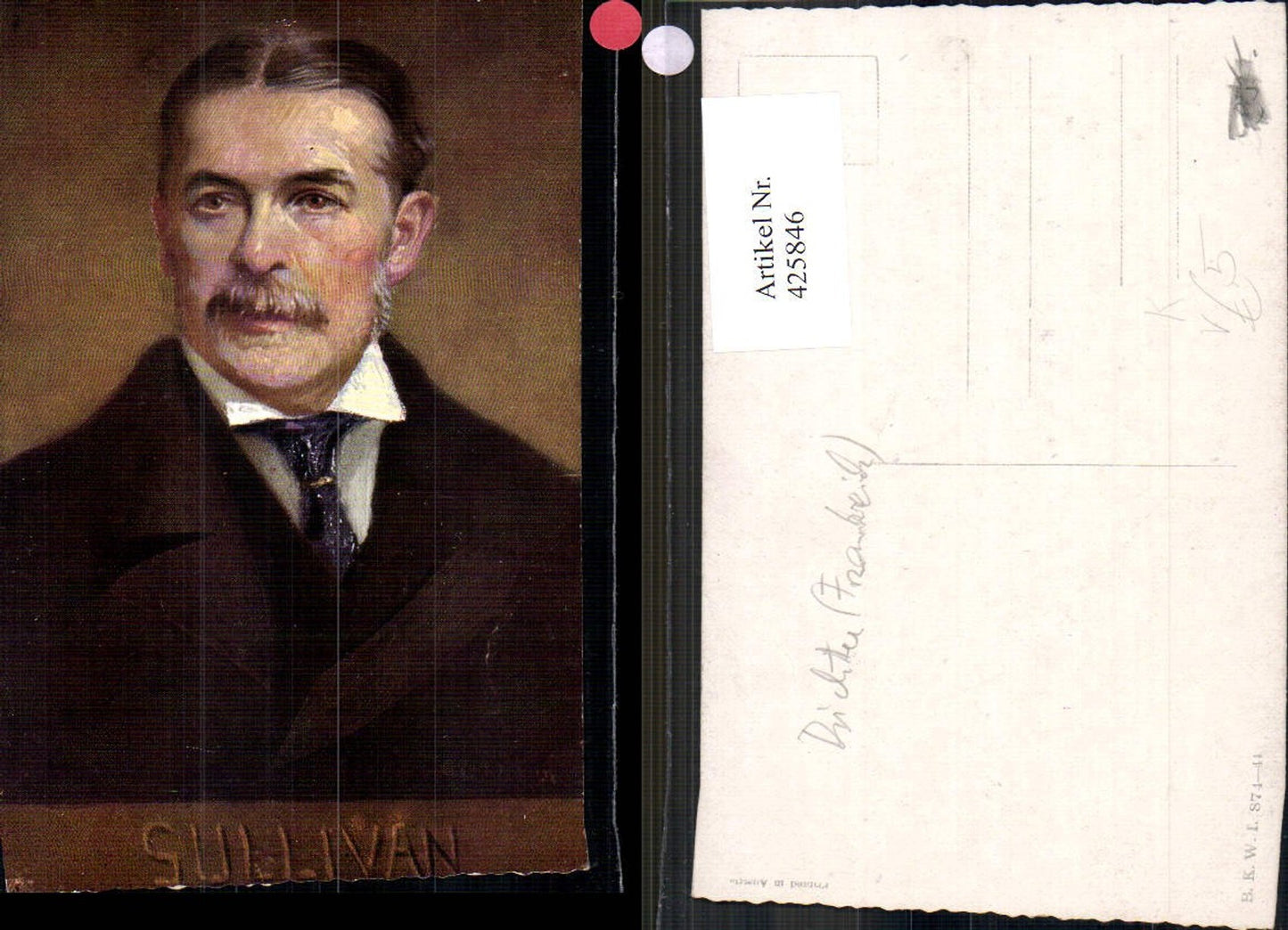 425846,Künstler Ak Louis Sullivan Architekt Kunst Wissenschaft pub B.K.W.I. 874/44