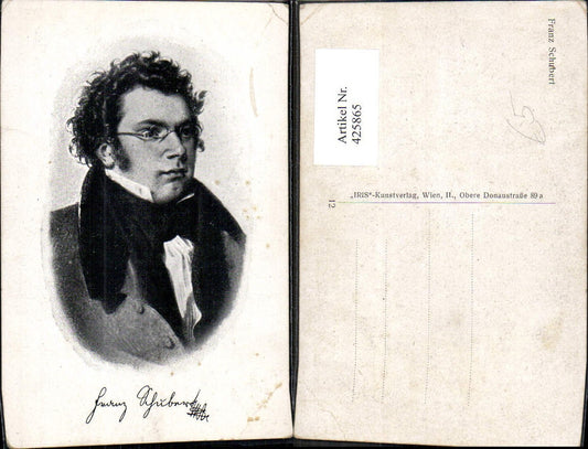 425865,Künstler Ak Franz Schubert Portrait Komponist