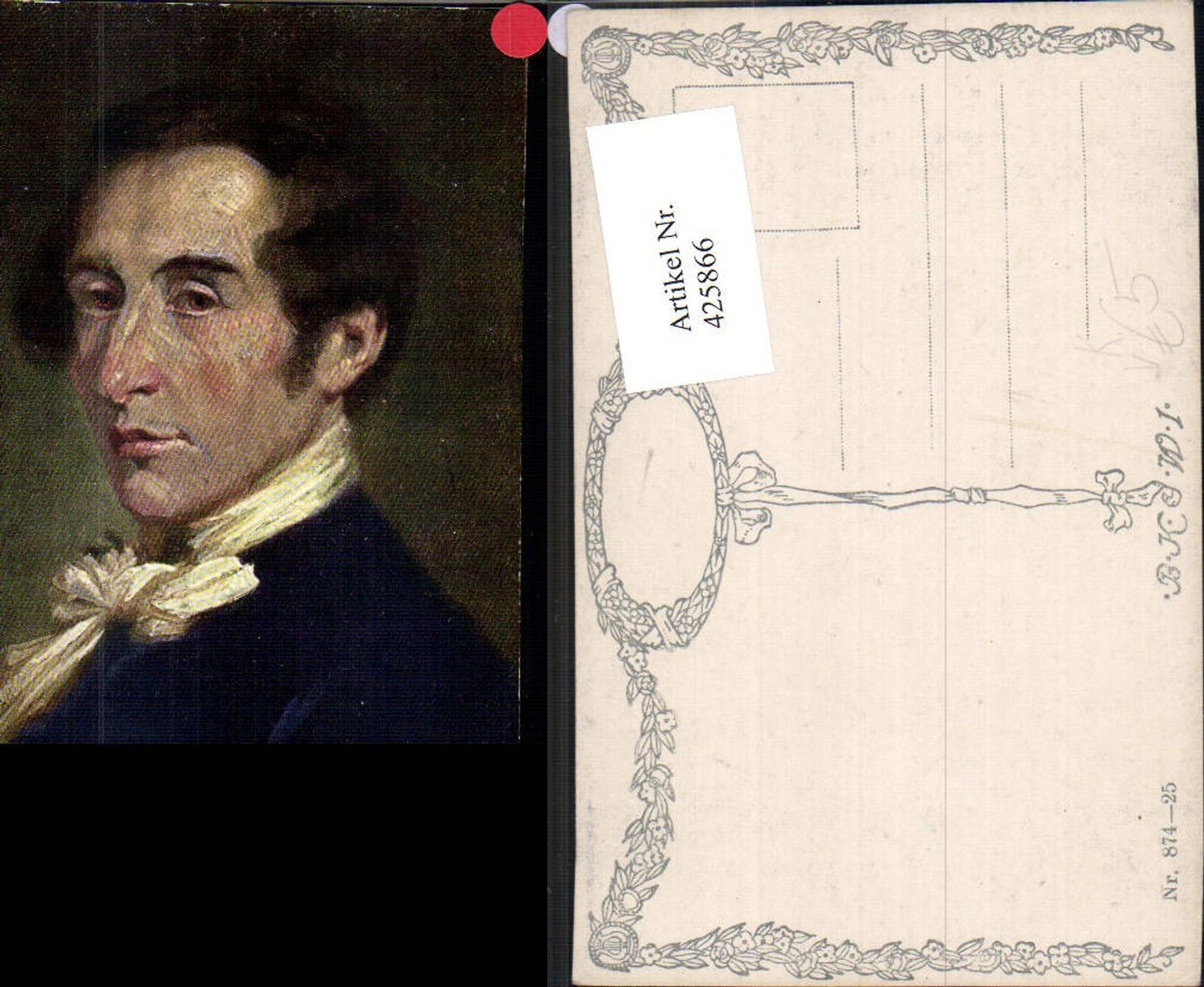 425866,Künstler Ak Carl Maria von Weber Komponist pub B.K.W.I. 874/25