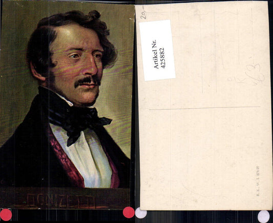 425882,Künstler Ak Eichhorn Gaetano Donizetti Komponist pub B.K.W.I. 874/29