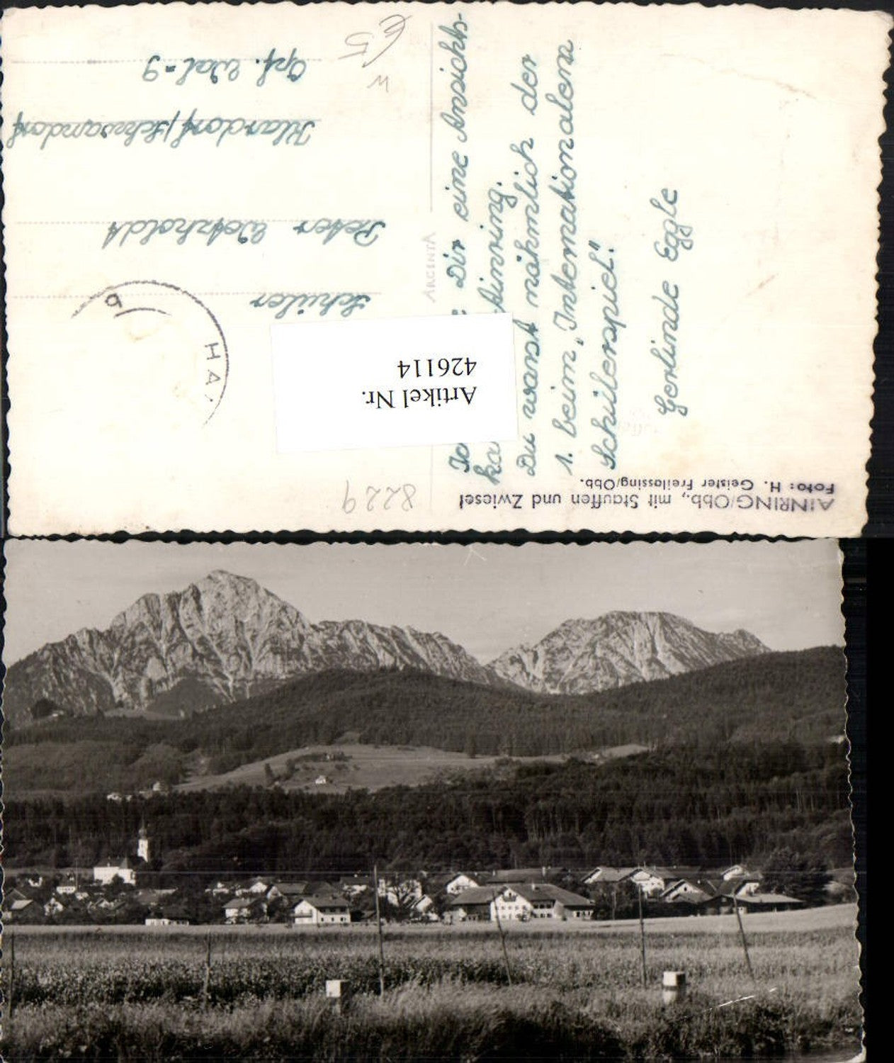 426114,Ainring Totale m. Stauffen u. Zwiesel Bergkulisse