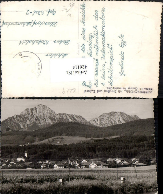426114,Ainring Totale m. Stauffen u. Zwiesel Bergkulisse