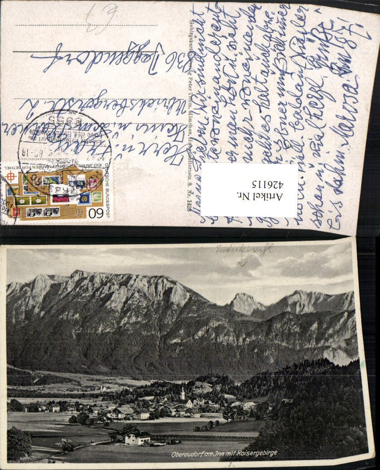 426115,Oberaudorf am Inn Totale m. Kaisergebirge Bergkulisse