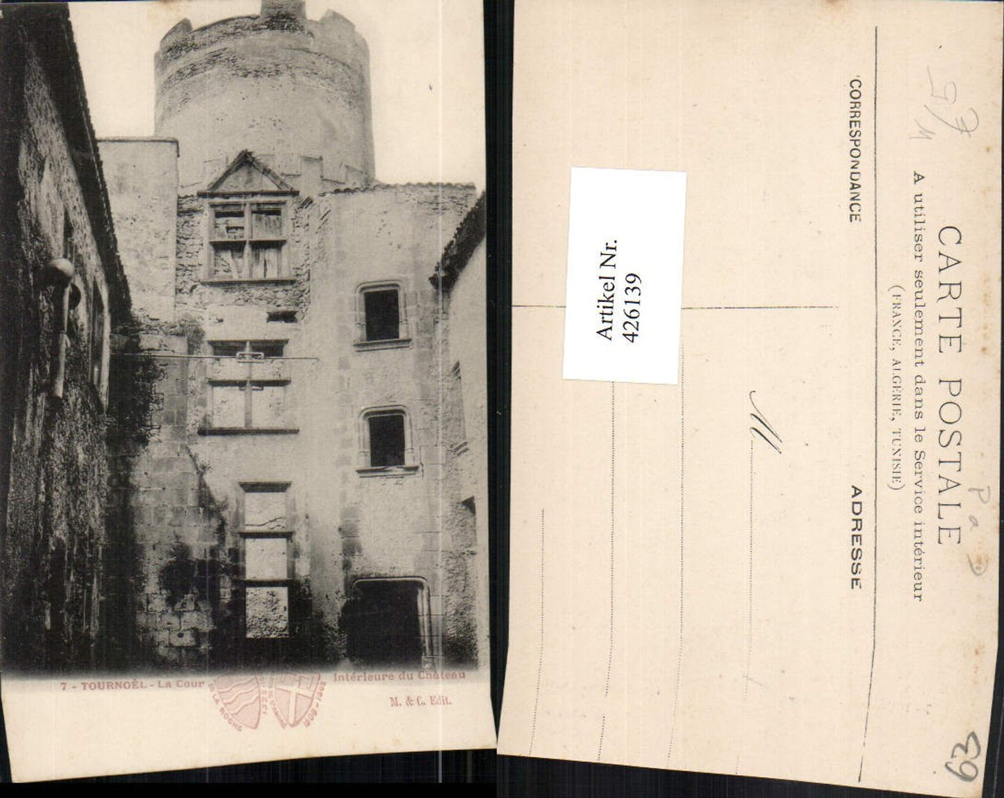 426139,Auvergne Puy-de-Dome Tournoel Chateau La Cour Schloss Hof Turm
