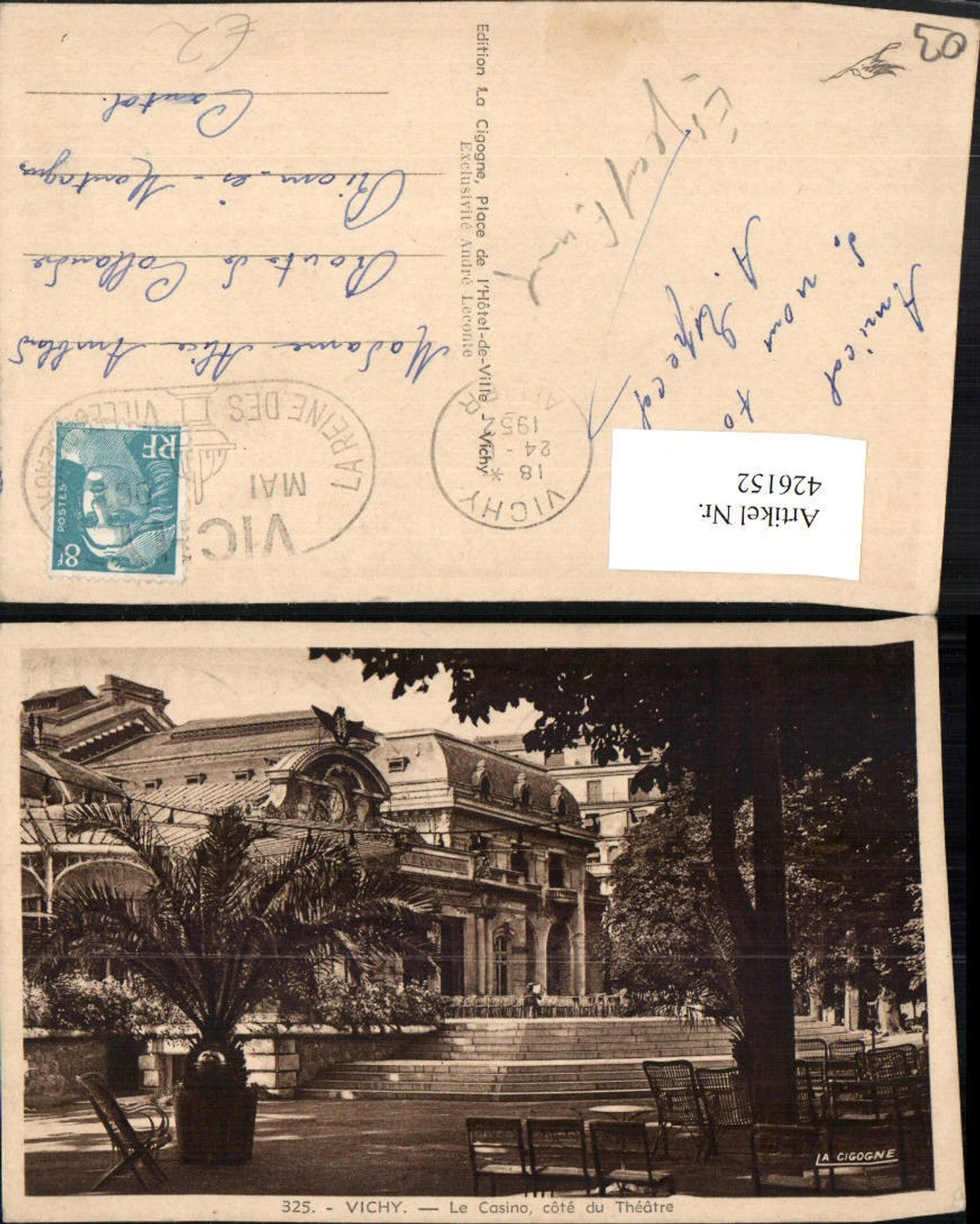 426152,Auvergne Allier Vichy Le Casino cote du Theatre