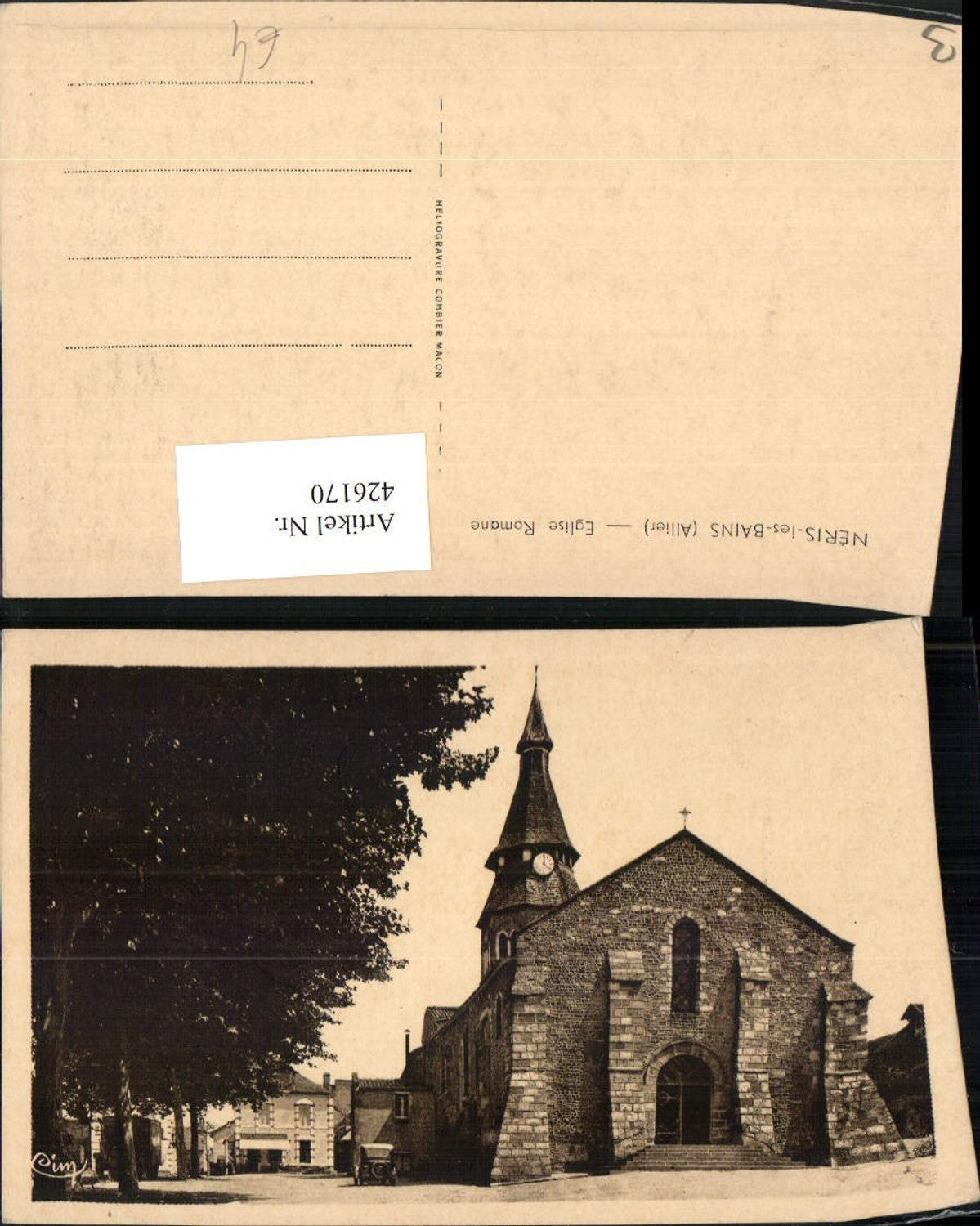426170,Auvergne Allier Neris-les-Bains Eglise Romane Kirche