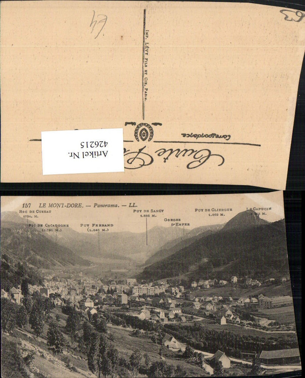 426215,Auvergne Puy-de-Dome Mont-Dore Panorama Totale Bergkulisse