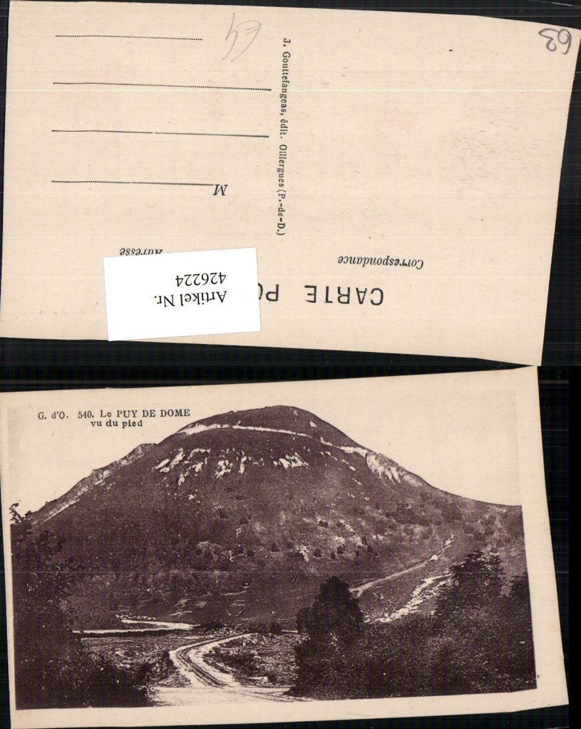 426224,Auvergne Puy-de-Dome Le Puy de Dome vu du pied Berg