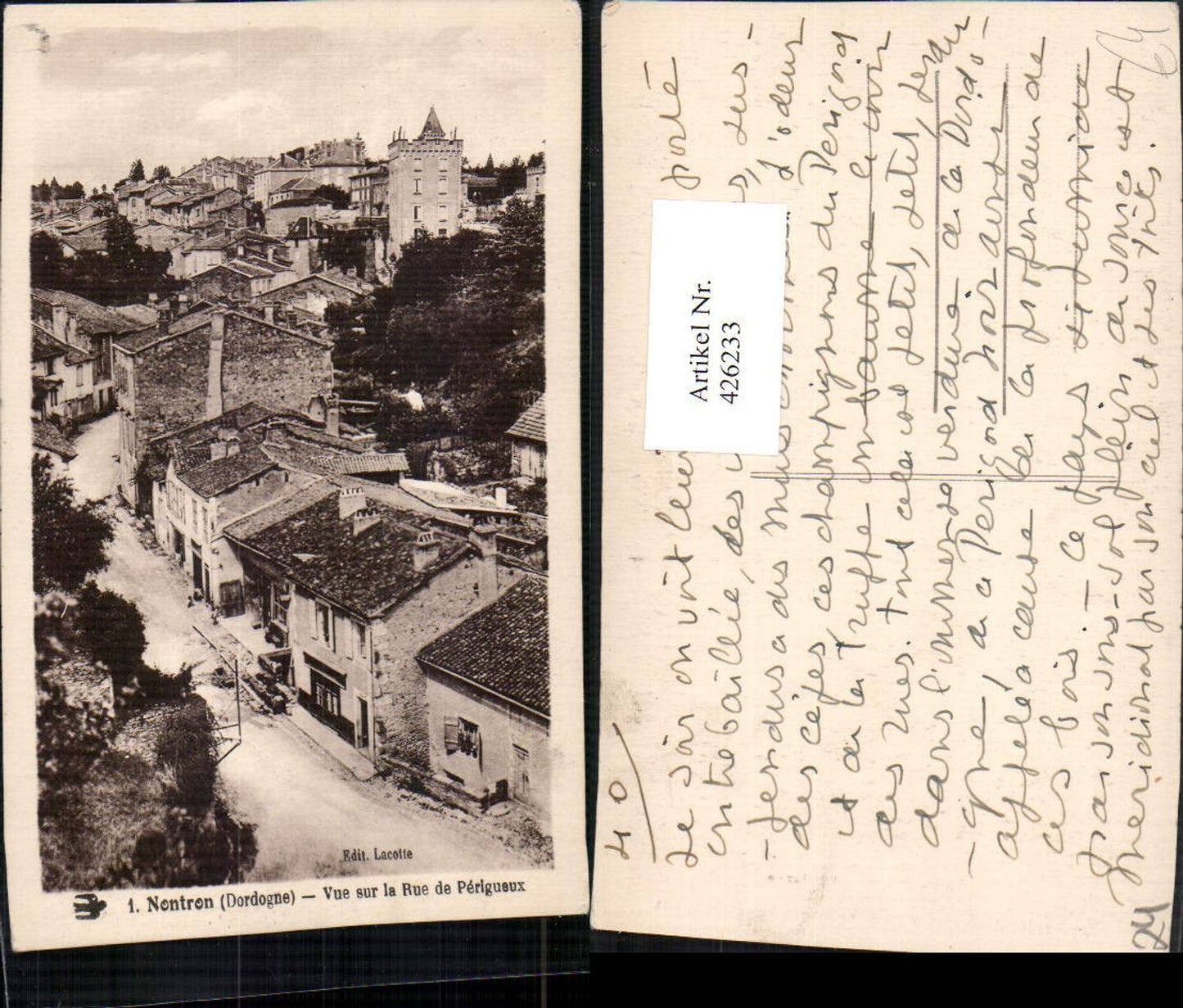 426233,Aquitanien Dordogne Nontron Vue sur la Rue de Perigueux Teilansicht