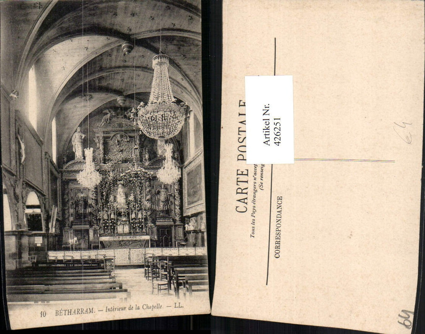 426251,Aquitanien Pyrenees-Atlantiques Betharram Interieur de la Chapelle Kapelle
