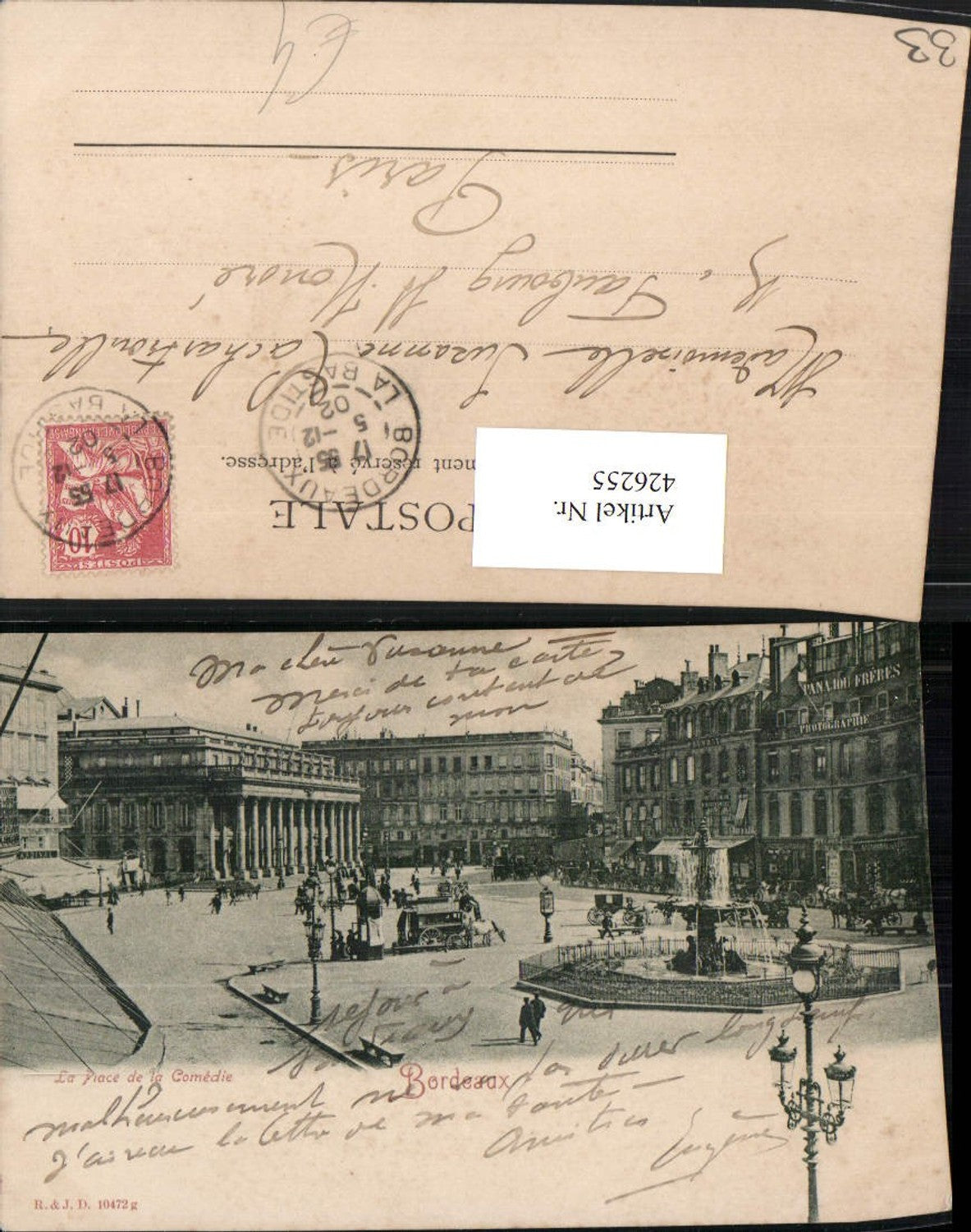426255,Aquitanien Gironde Bordeaux La Place de la Comedie Platz Brunnen