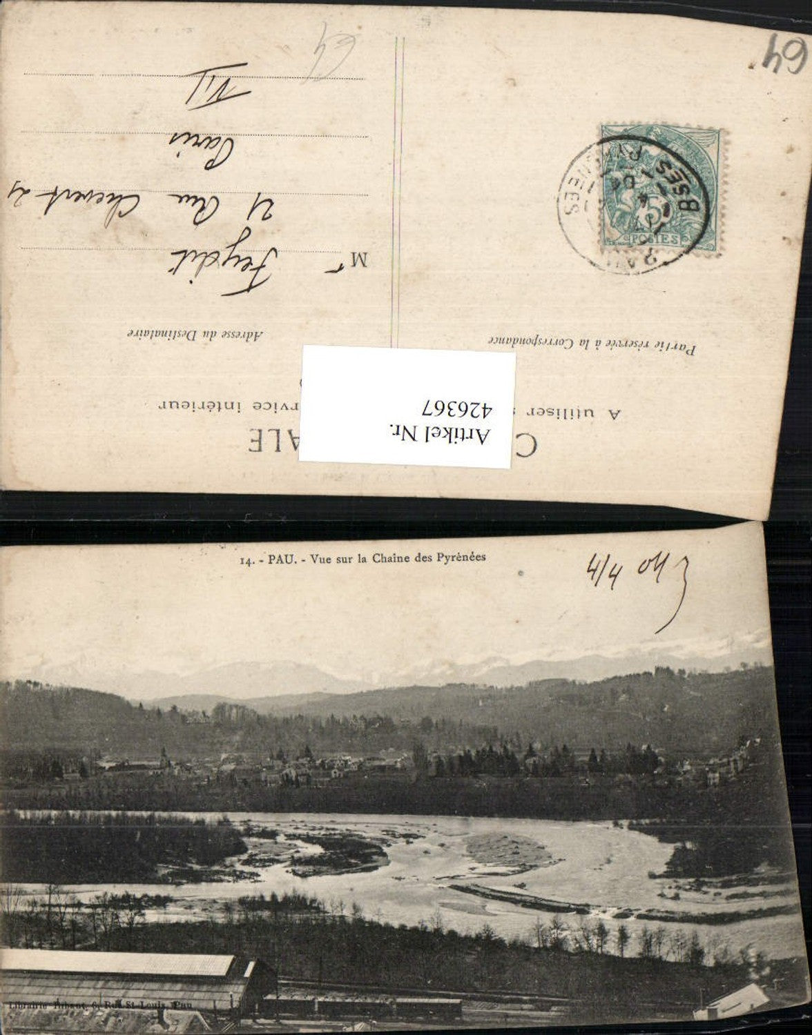 426367,Aquitanien Pyrenees-Atlantiques Pau Vue sur la Chaine des Pyrenees Bergkulisse